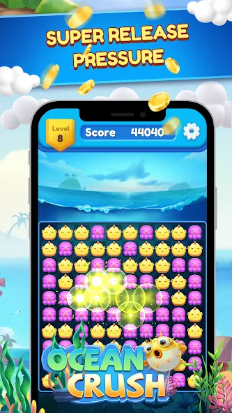 Ocean Crush-Matching Games (Оушен Краш)  [МОД Unlocked] Screenshot 5