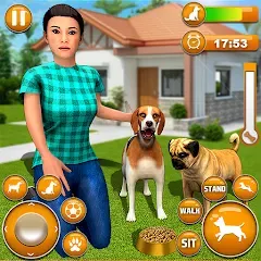 Скачать взлом Pet Dog Family Adventure Games  [МОД Unlimited Money] - полная версия apk на Андроид