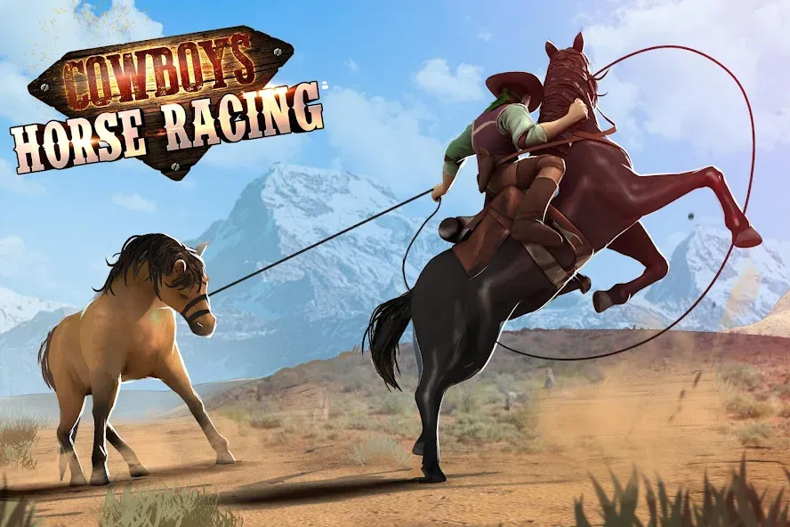 Cowboys Horse Racing Derby  [МОД Unlocked] Screenshot 1