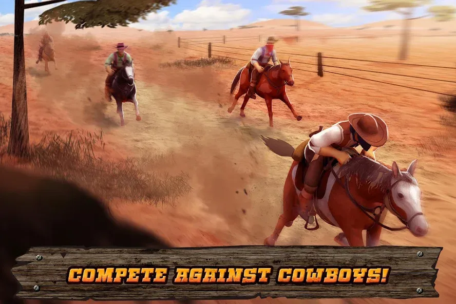 Cowboys Horse Racing Derby  [МОД Unlocked] Screenshot 3