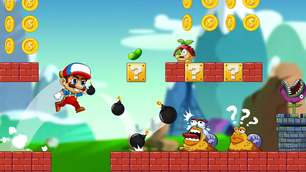 Super Bean Bros: Running Games (Супер Бин Приключение)  [МОД Unlocked] Screenshot 1