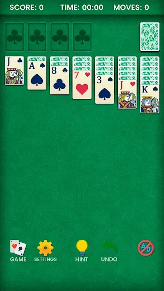 Klondike Solitaire (Клондайк солитер)  [МОД Бесконечные монеты] Screenshot 1