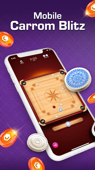 Carrom Blitz: Win Rewards (Карром Блиц)  [МОД Unlocked] Screenshot 1