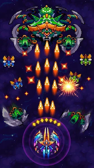 Galaxiga Arcade Shooting Game (Галаксига)  [МОД Mega Pack] Screenshot 1