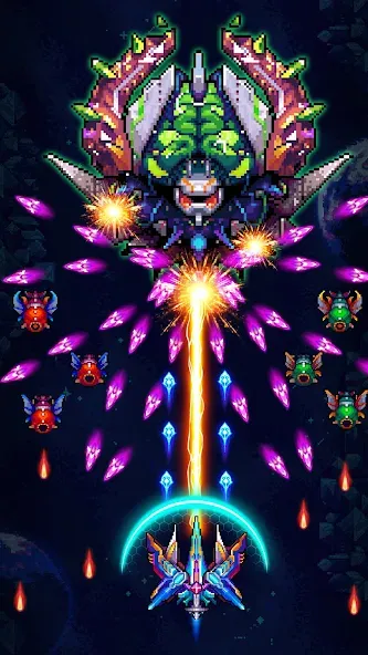 Galaxiga Arcade Shooting Game (Галаксига)  [МОД Mega Pack] Screenshot 2