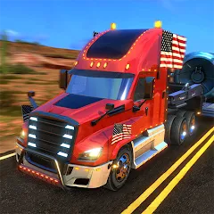 Скачать взломанную Truck Simulator USA Revolution (Трак Симулятор США Революция)  [МОД Unlocked] - полная версия apk на Андроид