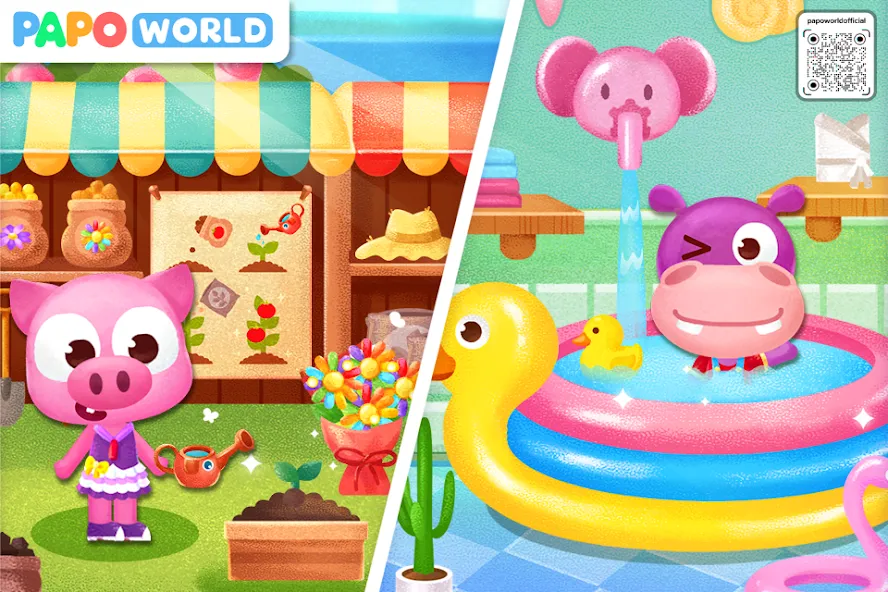 Papo Town Preschool  [МОД Меню] Screenshot 2