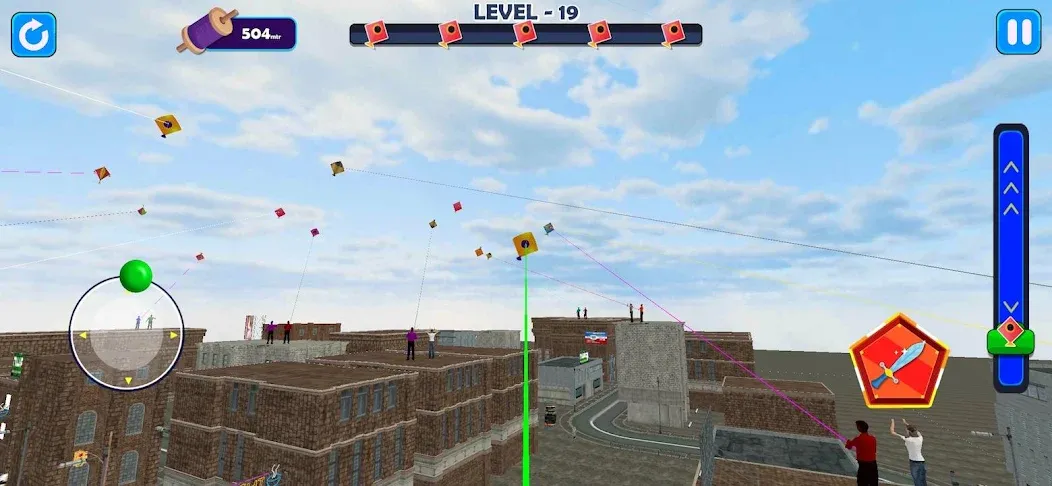 Indian Kite Flying 3D (Индийский воздушный змей 3Д)  [МОД Бесконечные монеты] Screenshot 2