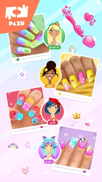 Girls Nail Salon - Kids Games  [МОД Много денег] Screenshot 5