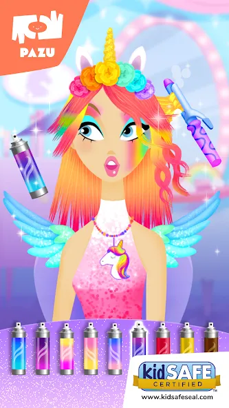 Girls Hair Salon Unicorn  [МОД Все открыто] Screenshot 1