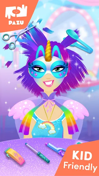 Girls Hair Salon Unicorn  [МОД Все открыто] Screenshot 3