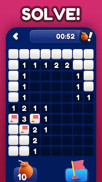 Minesweeper Bomb Mines Game (Майнсвипер разблокирует уровни Марка)  [МОД Много монет] Screenshot 5