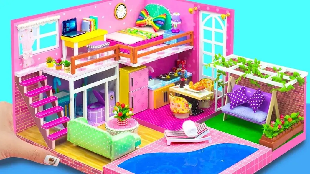 Girl Doll House Design Games (Дизайнерские игры для девочек Домик для кукол)  [МОД Много монет] Screenshot 2