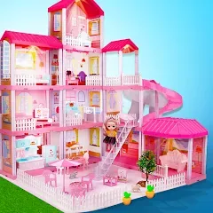 Взломанная Girl Doll House Design Games (Дизайнерские игры для девочек Домик для кукол)  [МОД Много монет] - полная версия apk на Андроид