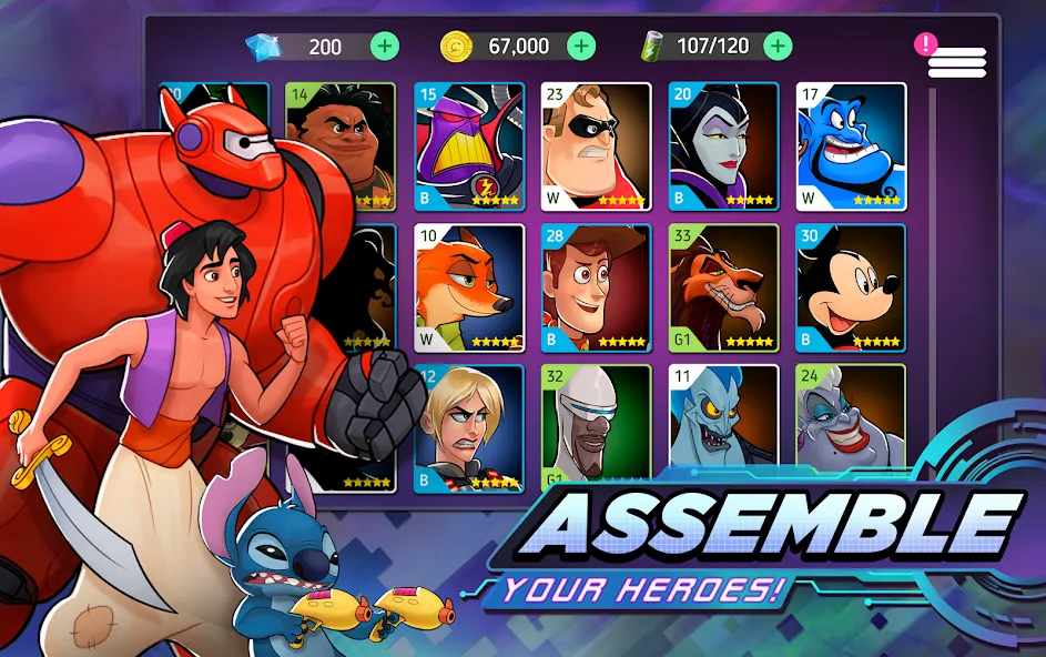 Disney Heroes: Battle Mode (Дисней Хироус)  [МОД Menu] Screenshot 3