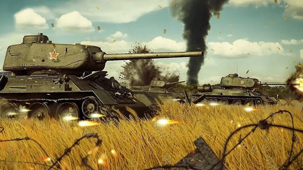 Army Tank Games Offline 3d  [МОД Много монет] Screenshot 3