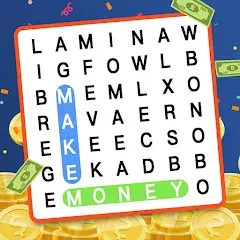 Скачать взлом Make Money: Word Search (Мейк Мани)  [МОД Много монет] - полная версия apk на Андроид