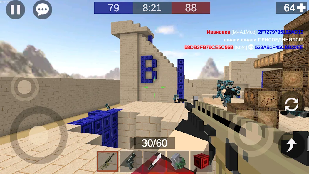 Pixel Combats 2: Gun games PvP  [МОД Бесконечные монеты] Screenshot 5