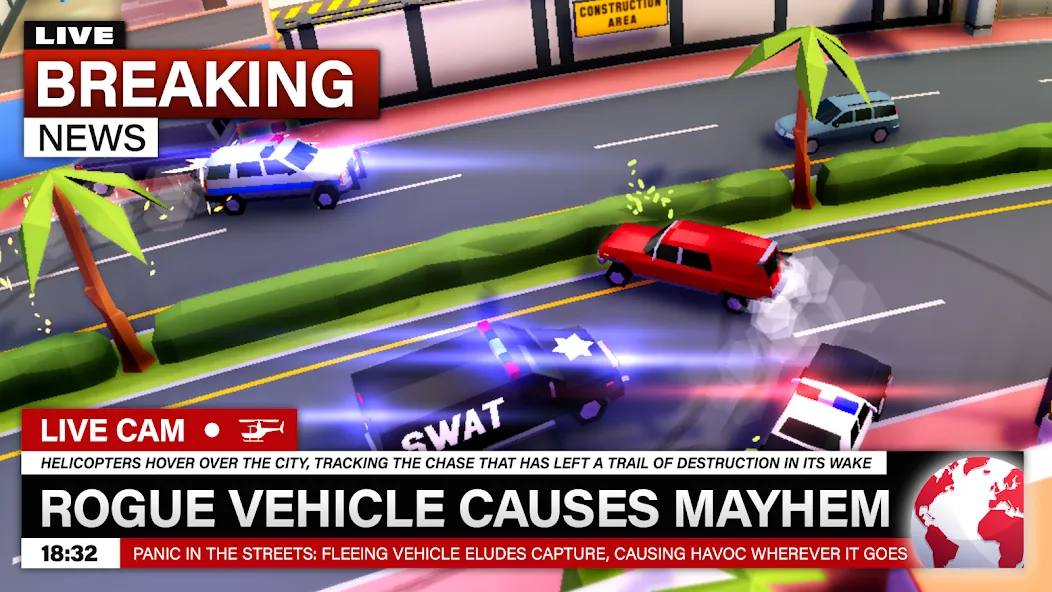 Reckless Getaway 2: Car Chase (Реклесс Гетавей 2)  [МОД Бесконечные монеты] Screenshot 1