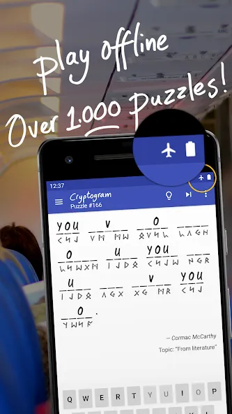 Cryptogram - puzzle quotes (Скрытограмма)  [МОД Много монет] Screenshot 3