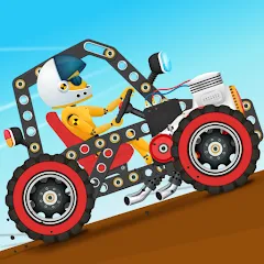 Взломанная Car Builder & Racing for Kids  [МОД Меню] - последняя версия apk на Андроид