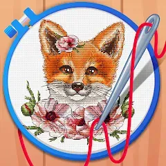 Взломанная Cross Stitch Coloring Art (Кроссстич окрашивание искусства)  [МОД Много монет] - полная версия apk на Андроид