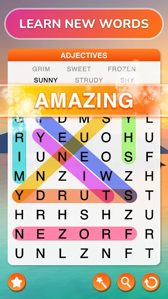 Word Search - Word Puzzle Game  [МОД Много монет] Screenshot 3