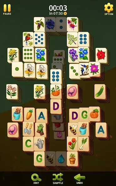 Mahjong Blossom Solitaire  [МОД Mega Pack] Screenshot 2