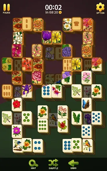 Mahjong Blossom Solitaire  [МОД Mega Pack] Screenshot 4