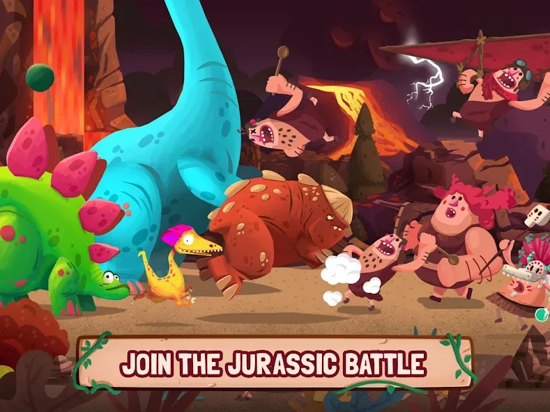 Dino Bash: Dinosaur Battle (Дино Баш)  [МОД Все открыто] Screenshot 5