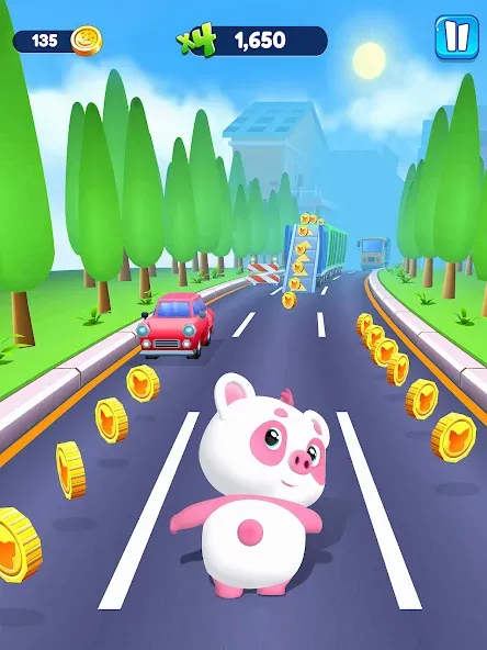 Piggy Panda Run: Fun Game  [МОД Меню] Screenshot 5