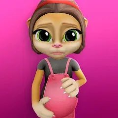 Взломанная Pregnant Talking Cat Emma  [МОД Unlocked] - стабильная версия apk на Андроид