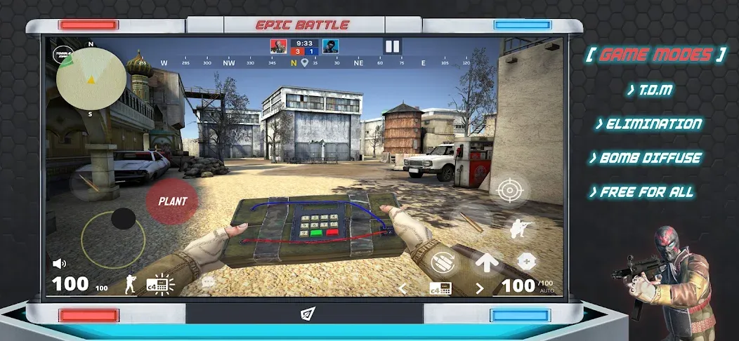 Epic Battle CS:FPS Mobile Game  [МОД Меню] Screenshot 3