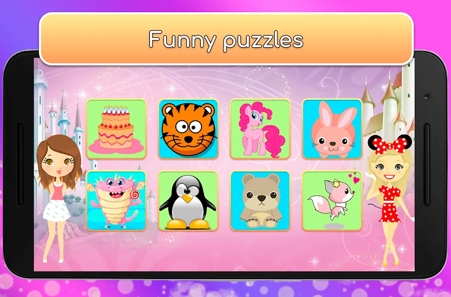 Kids Games for Girls. Puzzles  [МОД Много денег] Screenshot 2