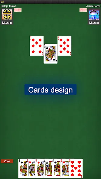 Latvian card game: RaccoonZole  [МОД Unlimited Money] Screenshot 4