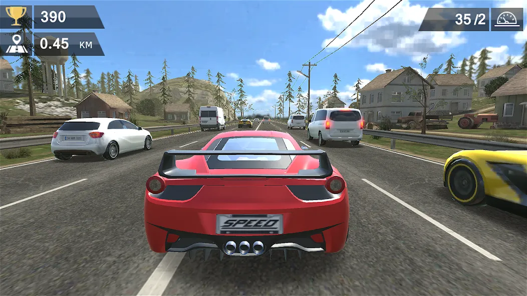 Racing Traffic Car Speed  [МОД Unlocked] Screenshot 5