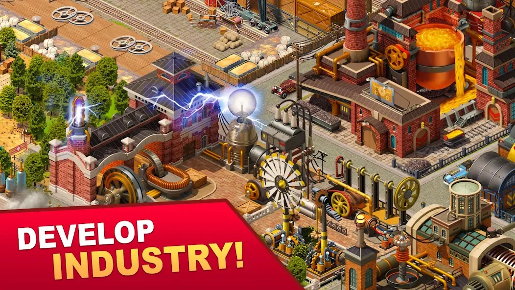 Steam City: Town building game (Стим Сити)  [МОД Unlimited Money] Screenshot 3