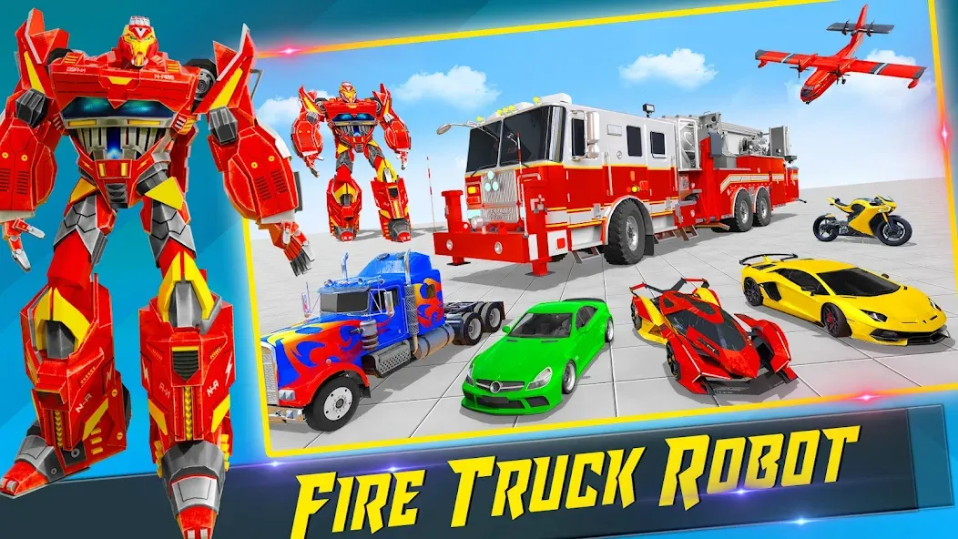 Fire Truck Robot Car Game  [МОД Unlocked] Screenshot 4