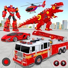 Взлом Fire Truck Robot Car Game  [МОД Unlocked] - стабильная версия apk на Андроид