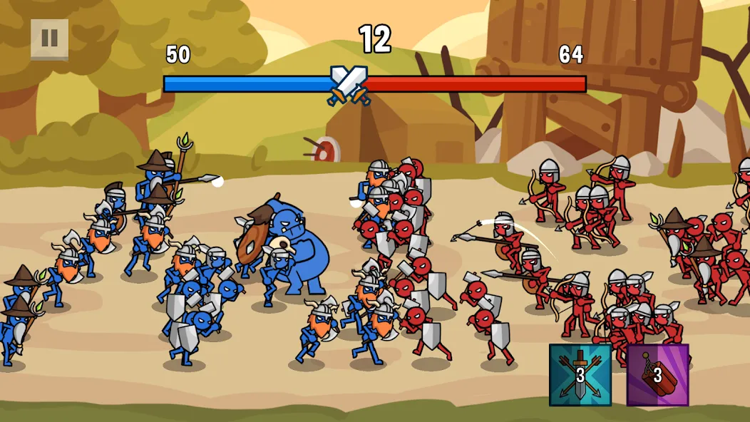 Stick Battle: War of Legions (Стик битва)  [МОД Много монет] Screenshot 1