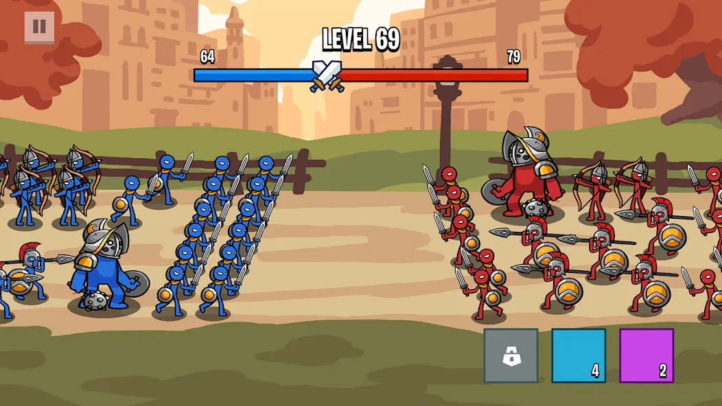 Stick Battle: War of Legions (Стик битва)  [МОД Много монет] Screenshot 2