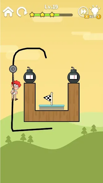 Zipline Rescue: Physics Game (Зиплайн Рескью)  [МОД Много монет] Screenshot 4