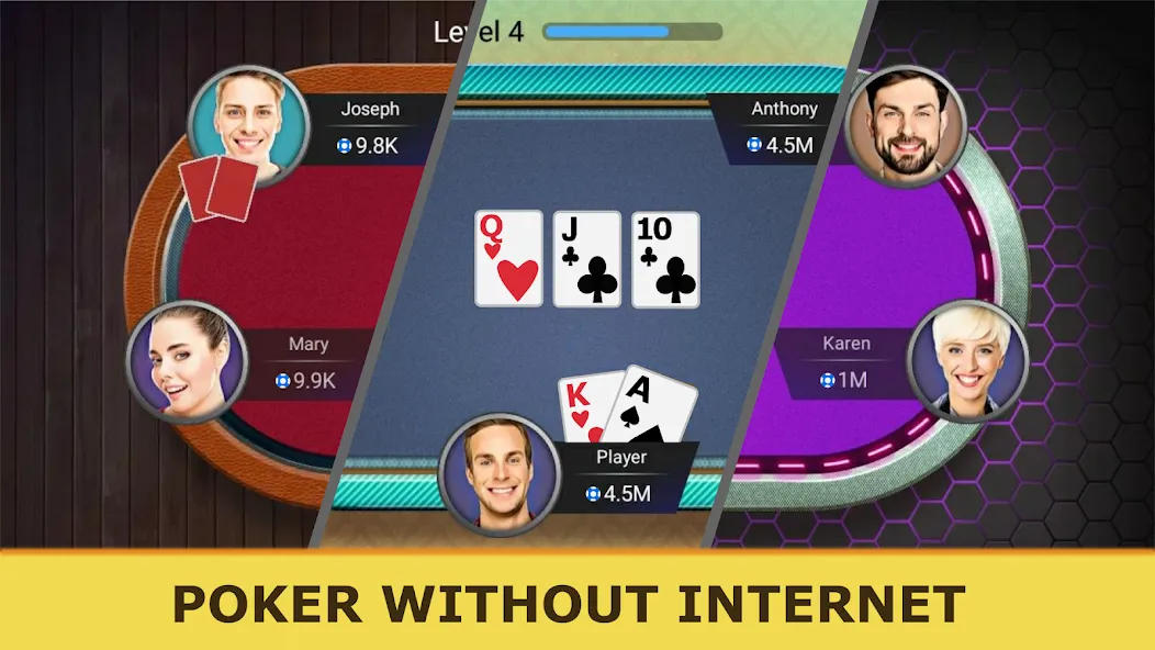 Poker Offline: Texas Holdem  [МОД Много монет] Screenshot 2