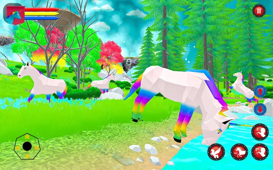 Flying Unicorn Pegasus Games  [МОД Бесконечные деньги] Screenshot 2