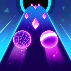 Скачать взломанную Rolling Twins: Music Ball Rush (Роллинг Твинс)  [МОД Бесконечные монеты] - стабильная версия apk на Андроид