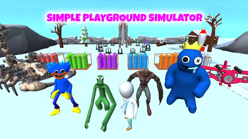 Grimace monster playground (Батл Плейграунд Монстерс)  [МОД Бесконечные монеты] Screenshot 4