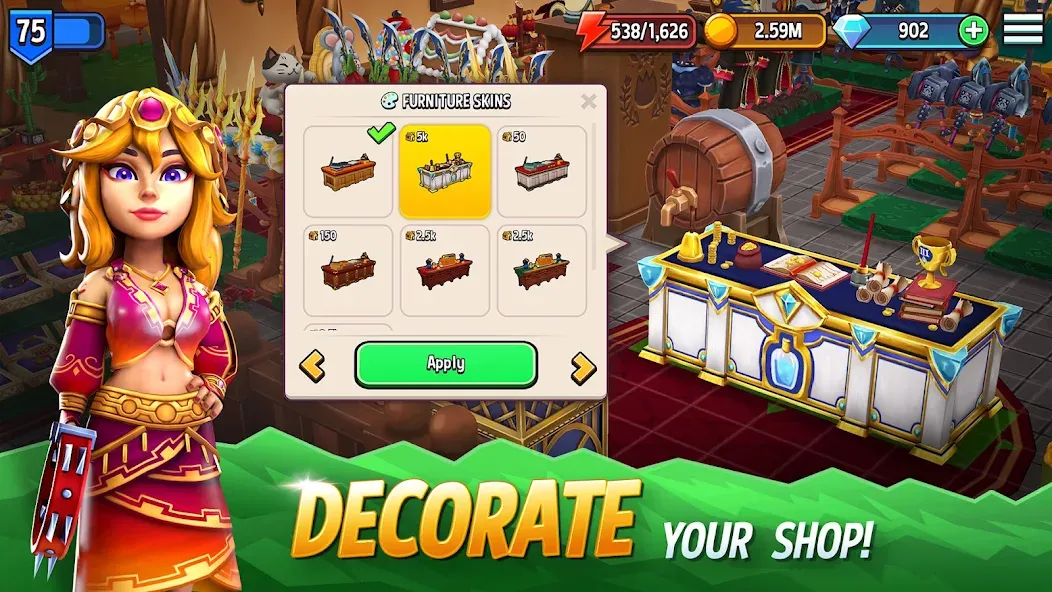 Shop Titans: RPG Idle Tycoon (Шоп Тайтанс)  [МОД Menu] Screenshot 3