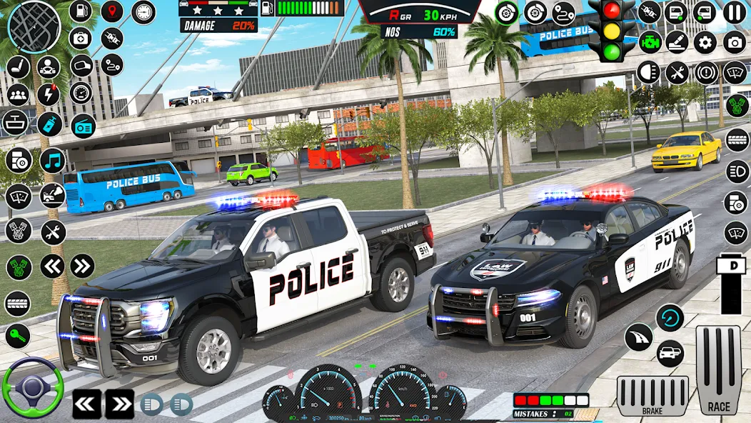 US Police Car Parking - King  [МОД Много денег] Screenshot 4