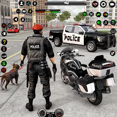 Скачать взломанную US Police Car Parking - King  [МОД Много денег] - стабильная версия apk на Андроид