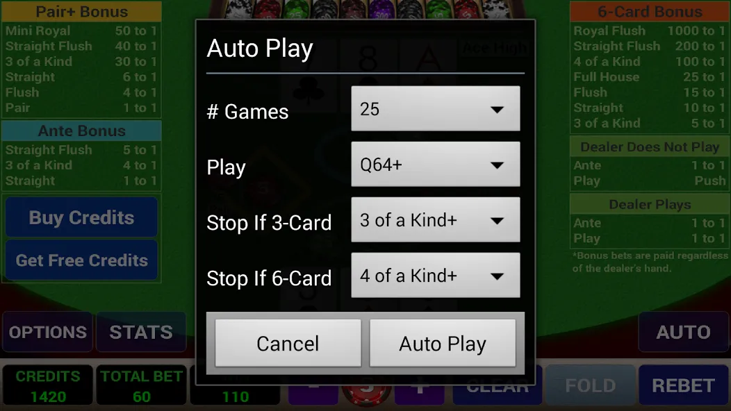 Ace 3-Card Poker (эйс 3)  [МОД Unlocked] Screenshot 5